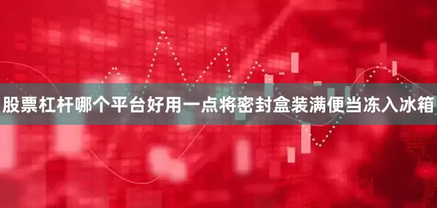 股票杠杆哪个平台好用一点将密封盒装满便当冻入冰箱