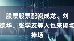 股票股票配资成龙、刘德华、张学友等人也来捧场